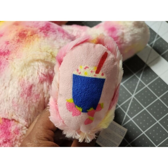 Build a Bear BABW Bear Dairy Queen Strawberry Blizzard Tye Dye Pink Yellow - Picture 7 of 8